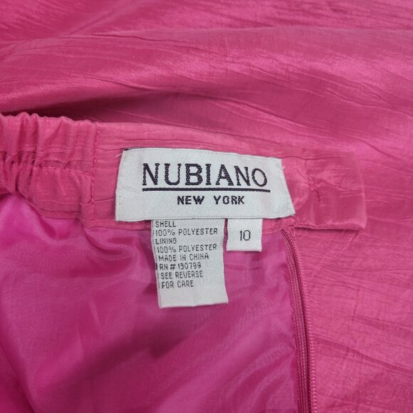 Nubiano New York Fuchsia Ruffled Bohemian Midi Skirt with Gold Trim - Picture 13 of 15